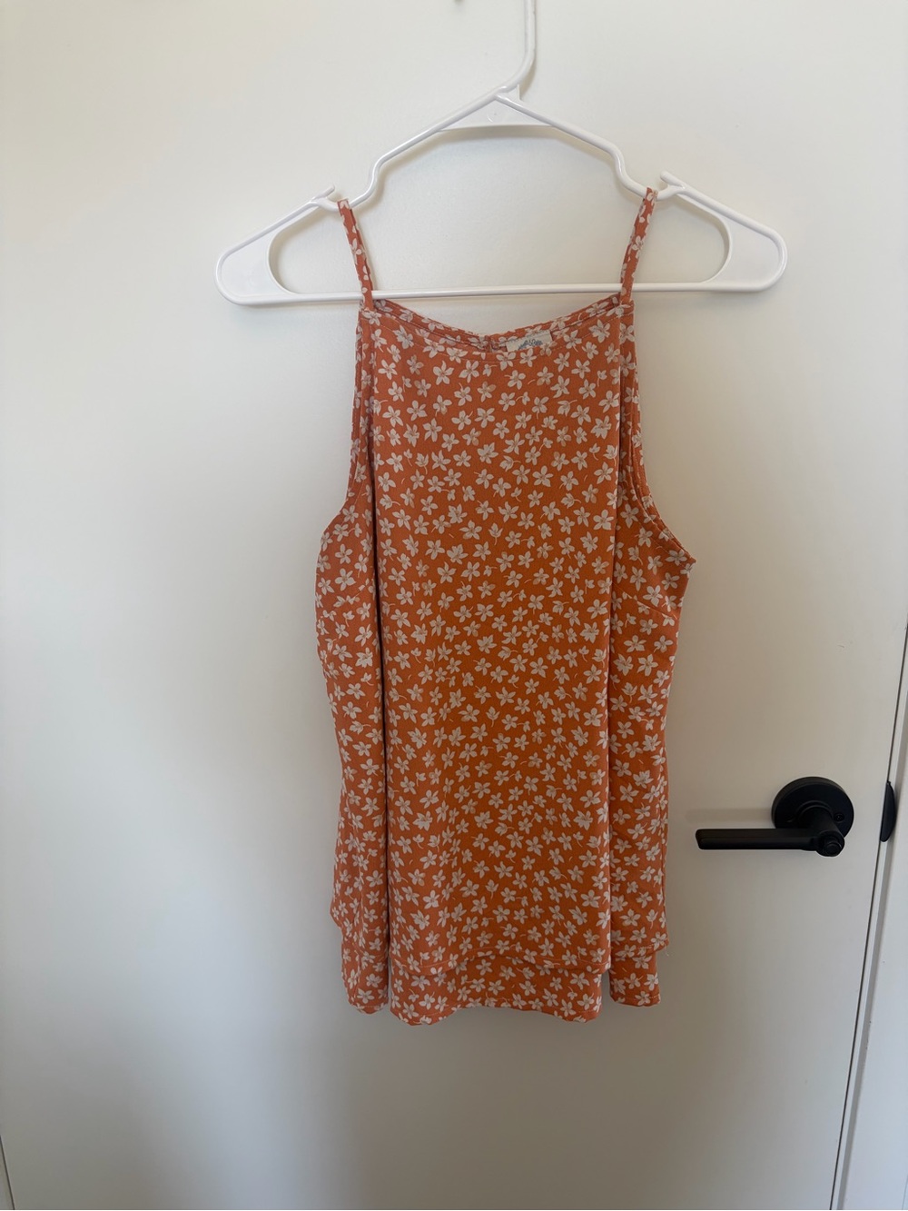 Blue Rain Orange Floral Spaghetti Strap Cami
